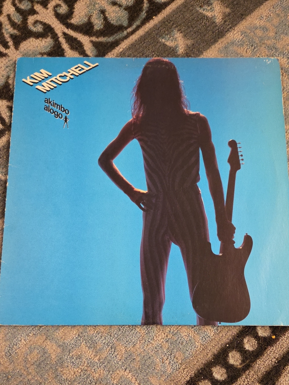 LAST CHANCE Vintage LP EUC Kim Mitchell 'Akimbo Alogo' Blue Album Cover